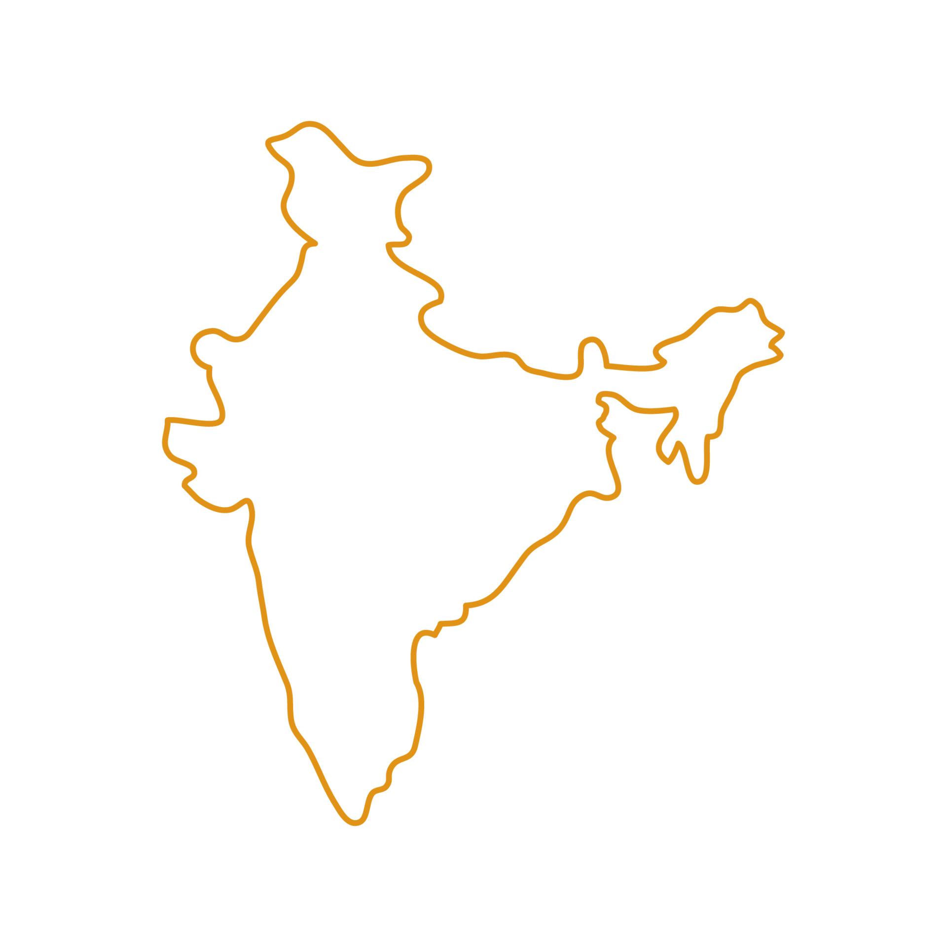 India Service Reach Map